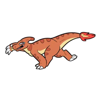 🐊 dinossauro, criatura, fantasia, réptil, correndo, ilustração, desenho animado, laranja, animal telegram sticker