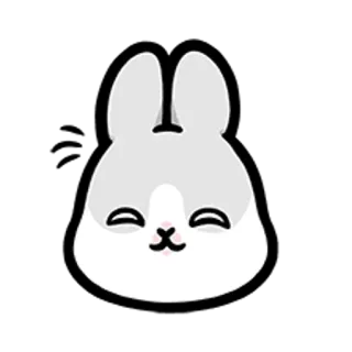 😋 兔子, 可爱, 动物, 卡通, 贴纸 telegram sticker