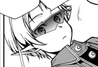 😎 Anime, Manga, Charakter, Visier, Schwarzweiß telegram sticker