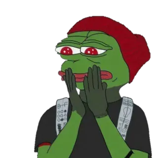 😐 Pepe the Frog Пепе, Лягушка, Мем, Интернет мем whatsapp sticker