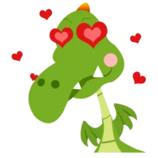 😣 дракон, любовь, сердца, милый, мультфильм, животное telegram sticker