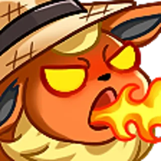 🤬 pokemon, enojado, fuego, flareon, sombrero telegram sticker