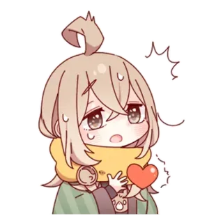 😍 อนิเมะ, น่ารัก, ผู้หญิง, หัวใจ, คาวาอิ, จิบิ telegram sticker