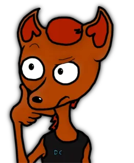 🤔 DC Cartoon, Tier, Denken, Figur telegram sticker