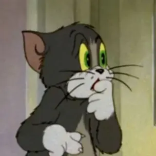 😯 Tom Cat Tom and Jerry cat, cartoon, funny, tom and jerry, animal, classic cartoon, cute telegram sticker