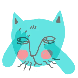 😳 Katze, Tier, süß, Aufkleber, Cartoon, Illustration, skurril whatsapp sticker