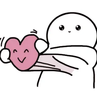 💗 corazón, amor, lindo, dibujos animados, personaje telegram sticker