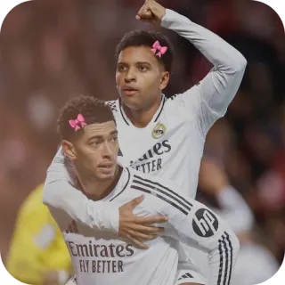 💋 Jude Bellingham and Rodrygo Real Madrid CF Emirates FLY BETTER telegram sticker