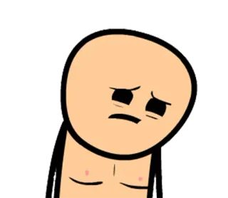 😞 卡通, 悲伤, 角色, 表情, 情感 whatsapp sticker
