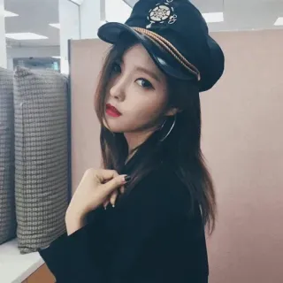 ❄️ femme, fille, personne, portrait, chapeau, mode telegram sticker