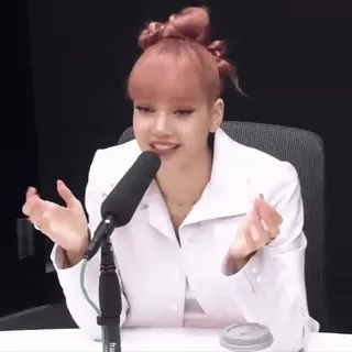🖤 Lisa kpop, cantante, mujer, micrófono, blackpink, lisa telegram sticker
