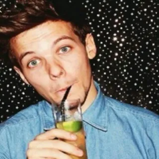 🖤 Louis Tomlinson Луи Томлинсон, One Direction, выпивка, знаменитость, певец telegram sticker
