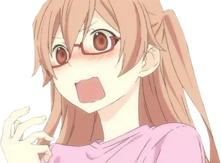 😳 Anime Mädchen, Erröten, Geschockt, Anime Charakter whatsapp sticker