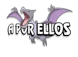 😾 A POR ELLOS Aeropteryx, Pokémon, Fliegend, Dinosaurier, Aufkleber whatsapp sticker