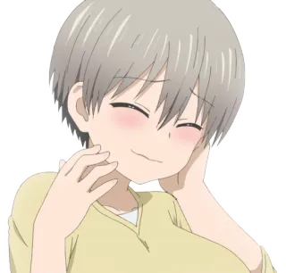 😌 Uzaki Hana Uzaki-chan Wants to Hang Out! Аниме, Мультфильм, Узаки, Милая, Девушка, Улыбается, Узаки-чан telegram sticker