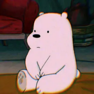❄️ Ice Bear We Bare Bears Ice Bear, We Bare Bears, kartun, beruang, lucu, binatang whatsapp sticker