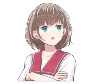🤔 anime, manga, girl, cute, cartoon whatsapp sticker
