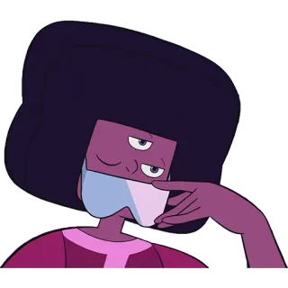 😏 Garnet Steven Universe 만화, 애니메이션, 캐릭터, 스티븐 유니버스, 가넷 telegram sticker