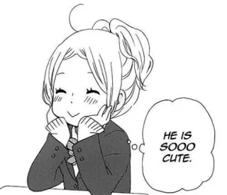 🍬 HE IS SOOO CUTE. imut, menggemaskan, anime, manga, gadis, seragam sekolah telegram sticker