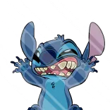 😵 Stitch Kreskówka, Obcy, Słodki, Disney, Stitch telegram sticker