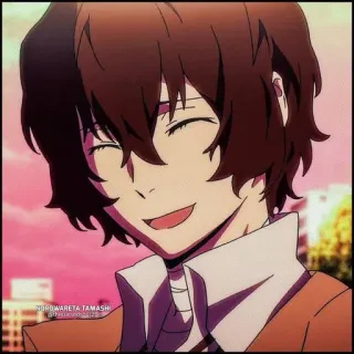 🖤 Osamu Dazai Bungo Stray Dogs NOROWARETA TAMASHII Anime, Bungo Stray Dogs, Osamu Dazai, Manga, Postać telegram sticker