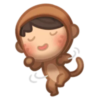 🕺 cartoon, aap, dier, schattig, sticker, vrolijk, dansend telegram sticker