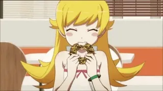 🍩 Anime, Dona, Comida, Personaje, Comiendo, Lindo whatsapp sticker