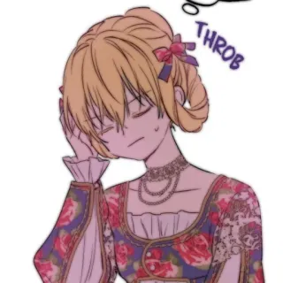 🪜 THROB mujer, personaje, anime, manga, palpitar, dolor de cabeza telegram sticker