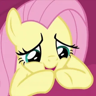 ☺️ Fluttershy My Little Pony kuda poni, lucu, persahabatan, kartun, hewan telegram sticker