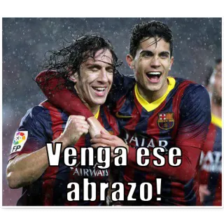 😜 Venga ese abrazo! soccer, sports, hug, celebration, football, team telegram sticker