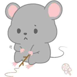 🐀 мышь, милый, мультик, животное, каваий telegram sticker