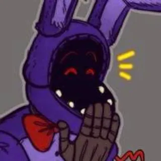 🌟 Bonnie Five Nights at Freddy's Animatronique, Lapin, Violet, Jeu vidéo, Horreur whatsapp sticker