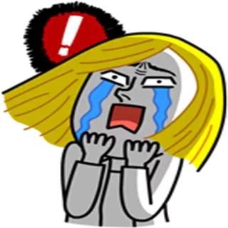 ❕ ร้องไห้, อุทาน, กลัว, ตื่นตระหนก, ความทุกข์ telegram sticker