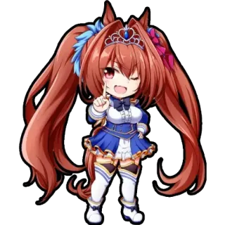 😍 Anime, Fille cheval, Chibi, Mignon, Kawaii telegram sticker