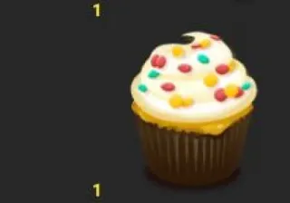 😮‍💨 cupcake, dessert, sucré, nourriture, pâtisserie, confettis whatsapp sticker