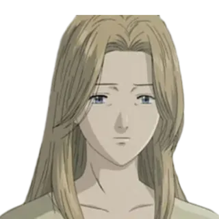 😔 Johan Liebert Monster anime, blondyn, portret, poważny, męski telegram sticker