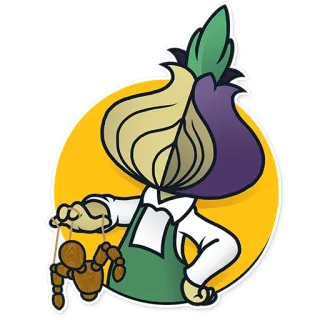 🖖 onion, puppet, puppet master, wood, strings, art telegram sticker