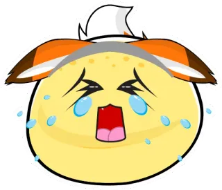 😭 huilen, verdrietig, tranen, emoji, emotie, cartoon telegram sticker