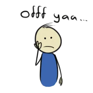 😱 odff yaa... bonhomme allumette, dessin animé, humeur, expression, gribouillage telegram sticker