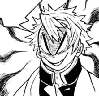 😁 Anime, Manga, Personaggio, Arrabbiato, Illustrazione, Bianco e nero telegram sticker