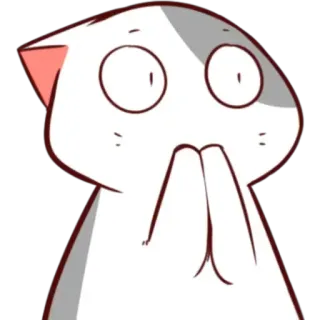 😲 mèo, anime, dễ thương, hoạt hình, van xin, cầu xin, đôi mắt, động vật telegram sticker