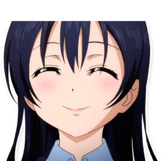 😐 anime, garota, sorriso, desenho animado, feliz telegram sticker