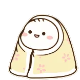 😚 cute, kawaii, blanket, happy, character telegram sticker