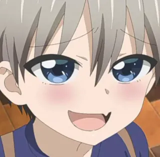 😆 Uzaki Hana Uzaki-chan Wants to Hang Out! anime, manga, cute, girl, anime girl, happy, smiling telegram sticker