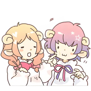 😇 羊, アニメ, かわいい, 可愛い, アニメ, 友情 whatsapp sticker