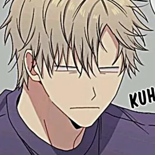 🧸 KUH выражение, аниме, мужчина, корова, лицо, реакция telegram sticker