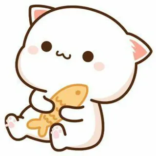 🍓 kucing, imut, ikan, kartun, kawaii whatsapp sticker