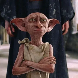 🌟 Dobby Harry Potter Dobby, Harry Potter, elfe, elfe de maison, magie, fantastique whatsapp sticker