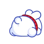 💨 animale, orso, bianco, carino, cartone animato telegram sticker
