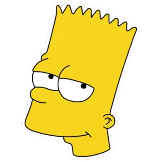 🙂 Bart Simpson The Simpsons Bart Simpson, Simpsons, cartoon character, yellow, animation, humor, comedy telegram sticker